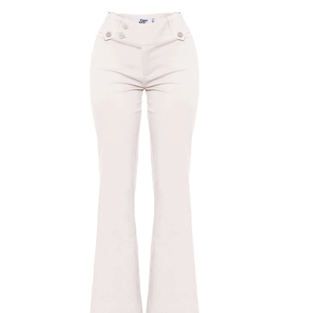 Tiger Mist Cream Flared Pants